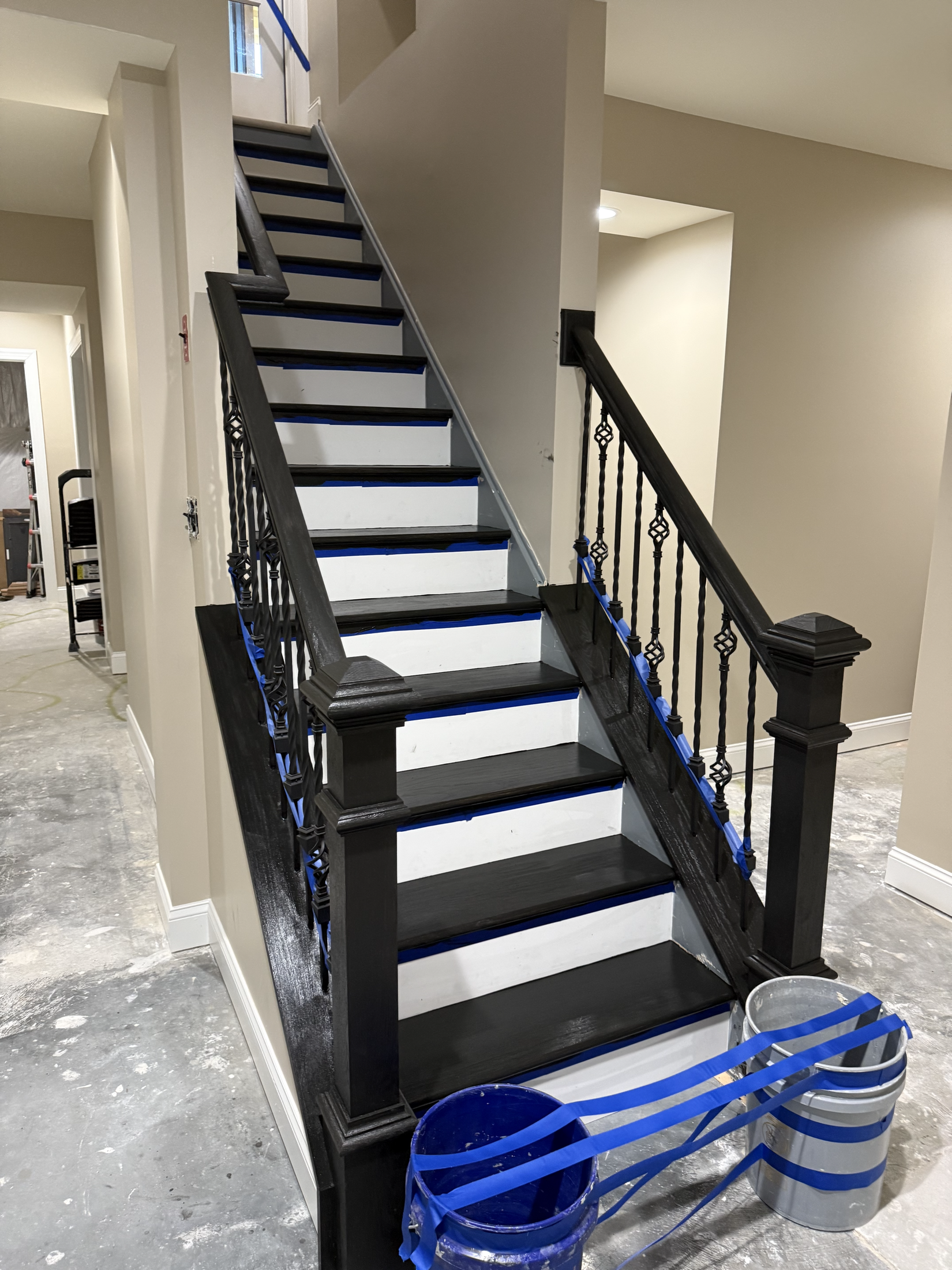 Staircase painting and trim project preview