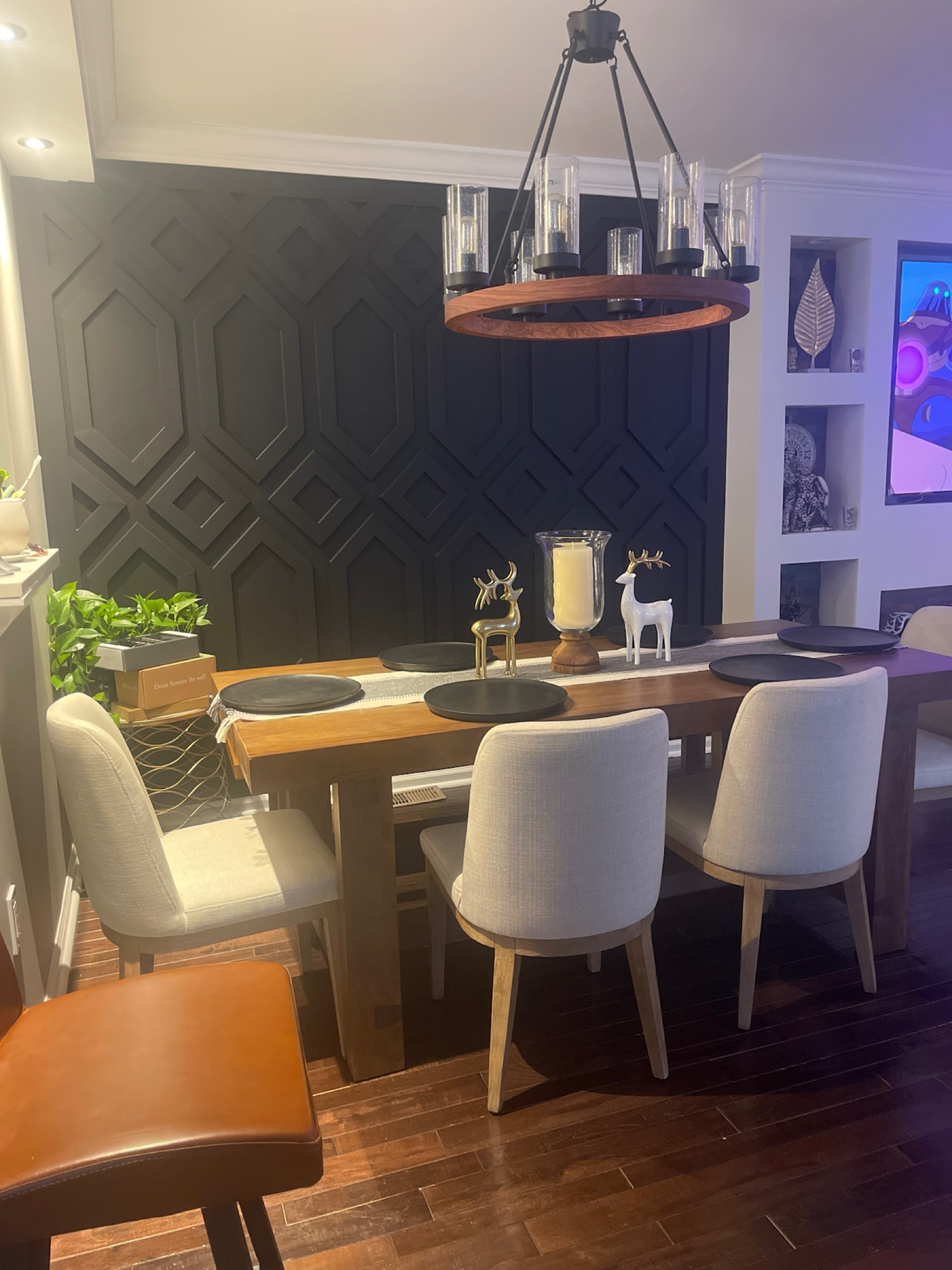 Finished dining room wall trim and painting project